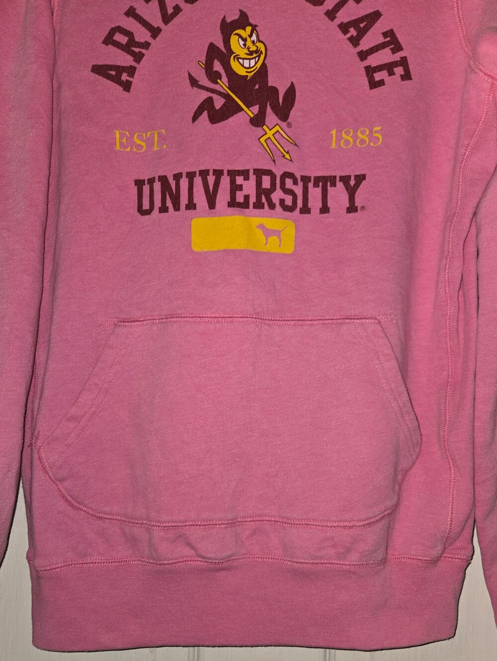 Victoria's Secret PINK Arizona State University Pink Hoodie VINTAGE - Picture 3 of 8